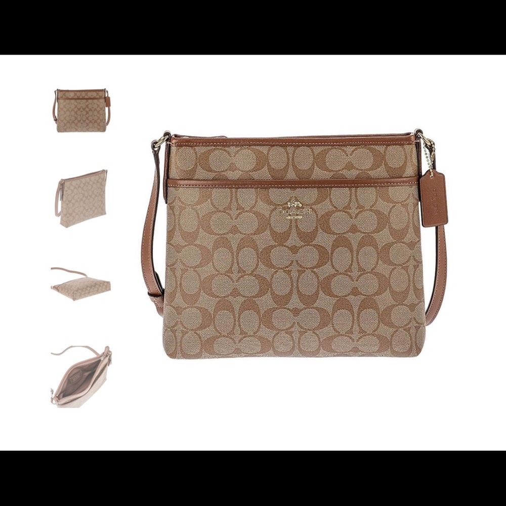 Coach File Crossbody in Khaki Signature Canvas